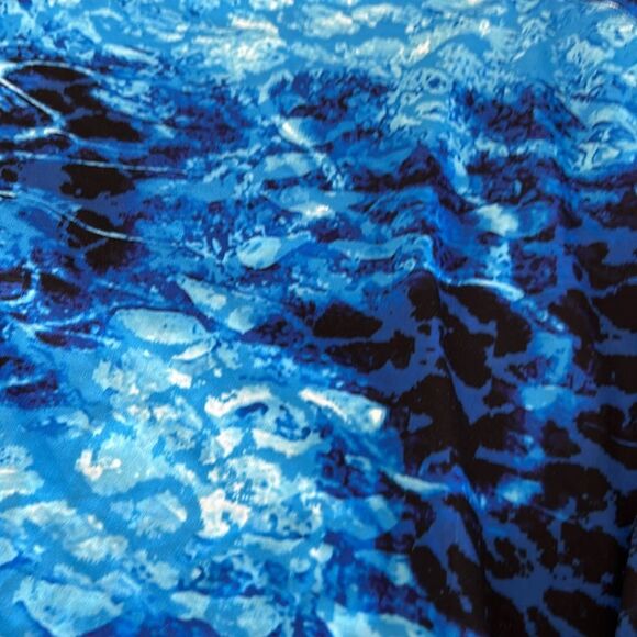 World Wide Sportsman Blue Crew Neck Long Sleeve Performance Fishing Shirt - Picture 7 of 8